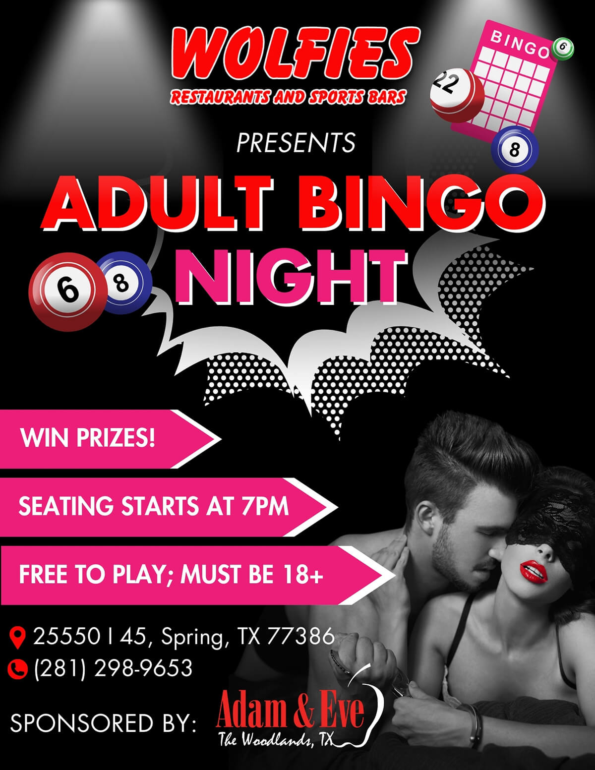 Wolfies Adult Bingo Night